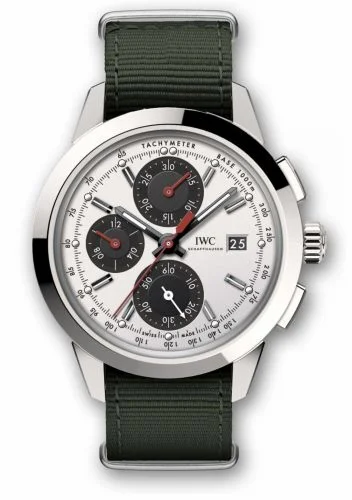 IWC Ingenieur Chronograph Custom Stainless Steel / Silver-Black-Red / NATO IW3808-CP (IW3808CP)